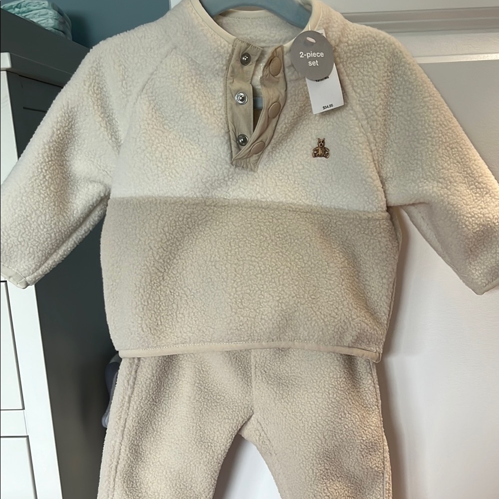 Baby Gap Cream Fleece Baby Outfit Set